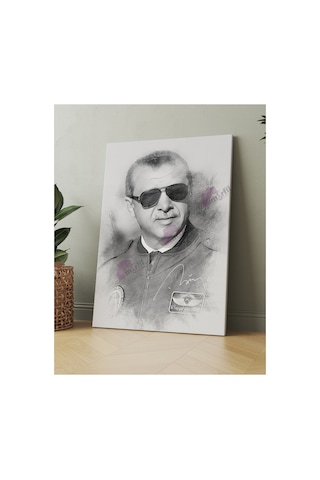 Recep Tayyip Erdoğan Reis Başkan Erdoğan Cumhurbaşkanı Kanvas Tablo 7 Farklı Ölçü