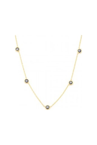 Nazar Boncuk Gümüş Kadın Kolye 925 Ayar Sevgiliye Hediye