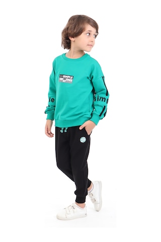 Toontoy Erkek Çocuk Baskılı Eşofman Takım Koyu Yeşil Toontoy Erkek Çocuk Baskılı Eşofman Takım Koyu Yeşil