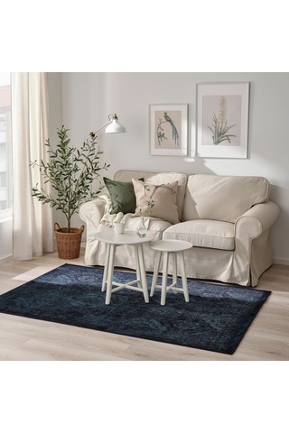 Eskitme Halı, Koyu Mavi, 133x195 Cm