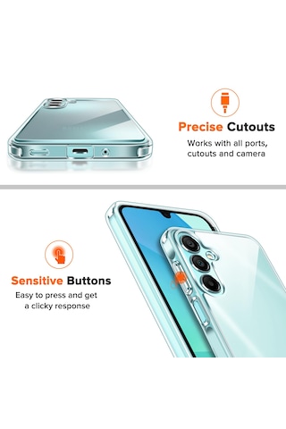 Samsung Galaxy Uyumlu A16 Şeffaf Silikon Kılıf + 2 Adet Ekran Koruyu