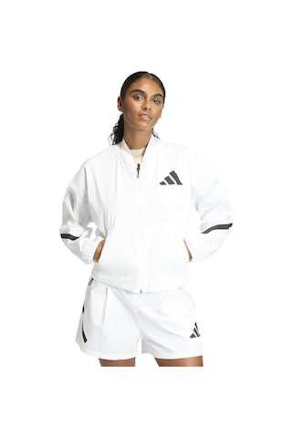 Adidas Z.n.e Woven Bom Kadın Beyaz Dik Yaka Ceket Beyaz