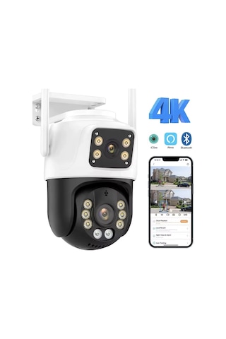 6mp Çift Lensli Wifi Ptz Kamera Akıllı Takip 360 Görüş Ip66 Gece Görüş Güvenlik Kamera
