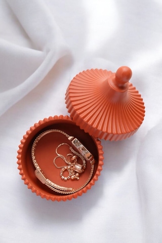 El Yapımı Dekoratif Kutu Kapaklı Takı Kutusu Siyah Model 10 - Terracotta