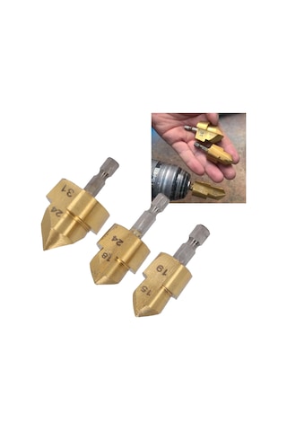 3 Adet Ppr Kaldırma Matkap Ucu Seti Yüksek Karbonlu Çelik Ti