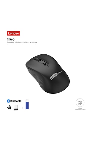 N560 Bluetooth + 2.4 Ghz Usb Alıcılı Kablosuz Dual Modlu Sessiz Mouse Siyah
