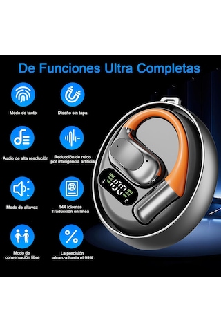 Xiyyadms M113 Aı Çeviri Kulaklığı - Kulağa Takmayan Ows Tipi, 144 Dil Gerçek Zamanlı Çeviri, Bluetooth 5.4, 4 Saat Çalma Süresi, Gri