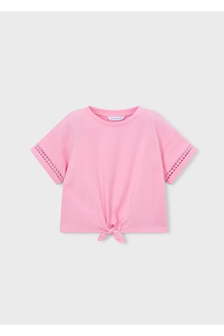 Mayoral Kız Çocuk Önden Bağlamalı Tshirt Pembe