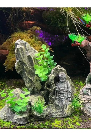 Tevdı Akvaryum Dekorasyonu Kaya Düzeni Kaya Buda 198614708