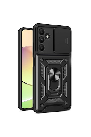 Newface - 829 - Samsung Galaxy Uyumlu M15 Kılıf Pars Lens Yüzüklü Silikon - Csmo-tex - - Siyah Sıyah