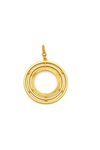 Altın Kaplama İmitasyon Ajda Model Tam Çerçeve İçi Boş Kolye Ucu Tgr-732 Altın