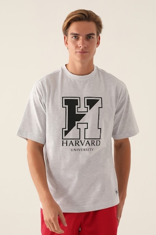 Harvard Universty Kar Melanj Erkek T-shirt 5274-42814 Kar Melanj