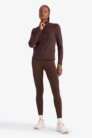 Defacto Defactofit Toparlayıcı Yüksek Bel İçi Yumuşak Tüylü Beli Saran Basic Düz Sporcu Tayt W8206az25aubn192 Kahve