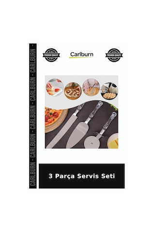 3 Parça Servis Seti Pasta Bıçağı Sofra Sunumu Çeyiz Ürünü Diğer
