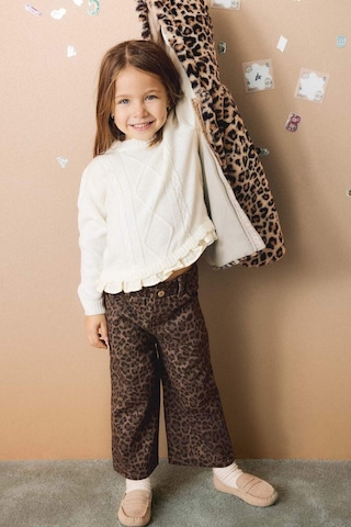 Defacto Kız Bebek Regular Fit Bisiklet Yaka Kazak F2445a525wner134 Ekru