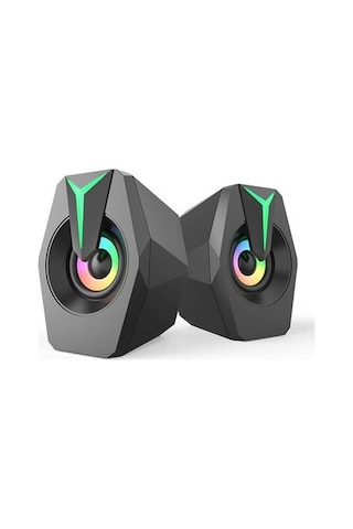 Rgb Led Bilgisayar Hoparlörü Usb Powered 3.5mm Stereo Ses Pc, Mp3 Çalar, Dizüstü Bilgisayar, Akıllı Telefon Için Masaüstü Hoparlörler K8