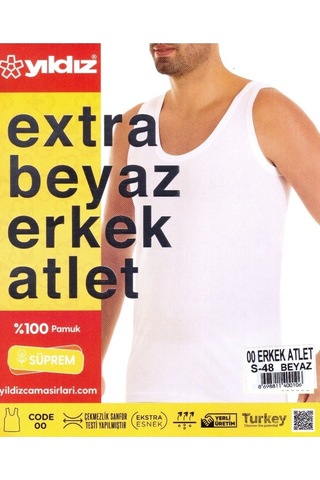 3'lü Siyah Erkek Penye Süprem Pamuk Atlet 001