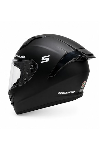 Scudo S Full Face Kapalı Motosiklet Kaskı Ece 22.06 Sertifikalı Mat Siyah