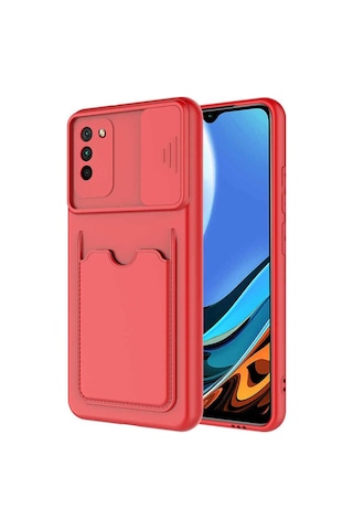 Xiaomi Poco M3 Kılıf Zore Kartix Kapak Kırmızı