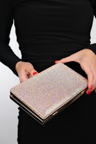 Luvishoes Sementa Altın Taşlı Kadın Abiye Çanta Altın