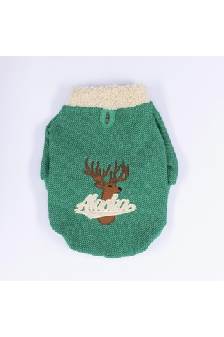 Pawstar Yeşil Alaska Esnek, Küçük Irk Triko Köpek Trikosu
