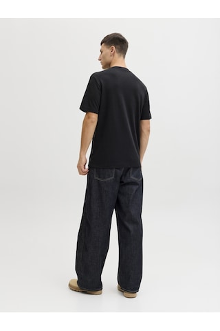 Jack & Jones Erkek Bisiklet Yaka Minimal Logo Baskili Tisört - Fusion - 12289936 Siyah