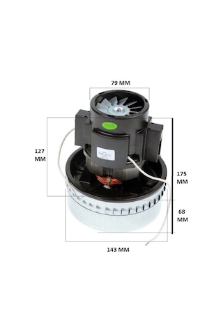 Bosch İle Uyumlu Amphibixx Pro Elektrikli Süpürge Motoru 1400 W