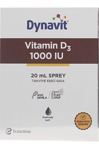 Dynavit Vitamin D3 1000 Iu 20 Ml Sprey