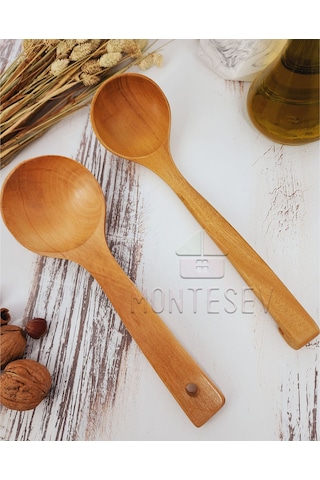 Ahşap Tahta Mutfak Kaşık Seti 2 Parça Kayın Şimşir Ağacı 2-7