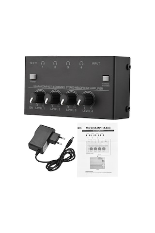 Suofeng 4 Kanallı Metal Kulaklık Amplifikatörü - 110-240v Eu/us Fiş Seçenekli