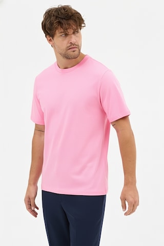 Goffra Erkek Premium Kalite Yoğun Dokulu Pamuklu T-shirt Pembe M101-r0220-06 Pembe