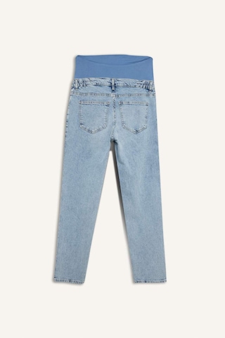 Defacto Straıght Fıt Beli Lastikli Bilek Boy Jean Yıkamalı Hamile Pantolon H2077ax26smnm39