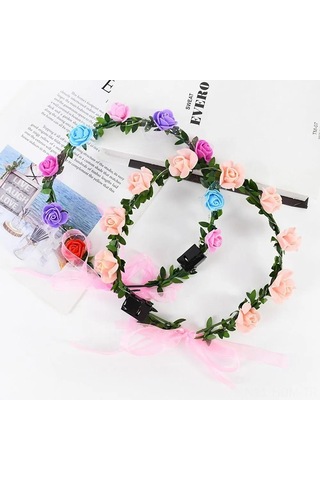 Suofeng Turuncu Islak Işık Led Sarımsak Çiçekli Sarmaşık Taç 9 Adet, Hızlı Yavaş Sürekli Aydınlatma, El Yapımı Diğer