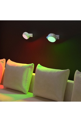 Fortunelane Akıllı Yuva Masa Lambası - Magnetik Şarjlı, Led Işıklı, Kumandalı, 1500mah Pil, Duvar/masa Üstü Kullanım, Modern Beya Beyaz