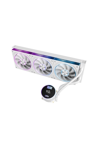 Dragos Frostbite V2 Dijital Isı Göstergeli Argb 360mm Beyaz İşlemci Sıvı Soğutucu