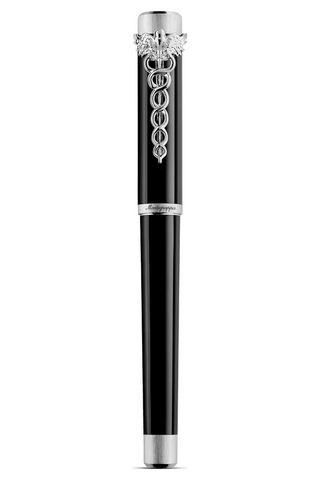 Montegrappa Zero Caduceus Roller Kalem Iszecrıp Siyah