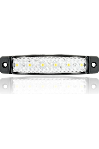 Sanel 24v Universal Parmak 6 Led Basamak Beyaz Sbb24w6