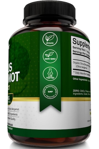 Nutriflair Organic Citrus Bergamot 1400mg 120 Caps Aromasız