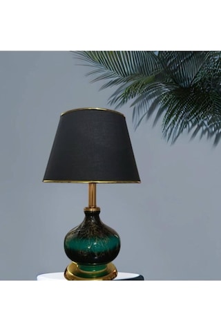 Verde Abajur Gold Kaplamalı Siyah Şapkalı Çok Renkli