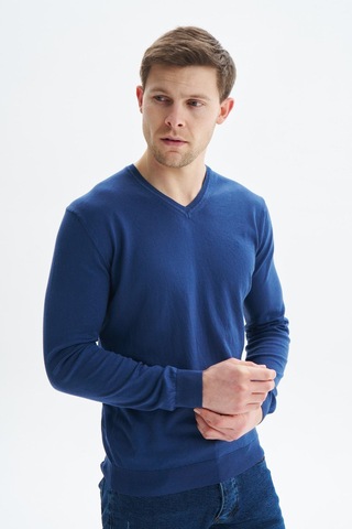 AR-MA Arma Erkek Slim Fit Basic V Yaka Triko Kazak K9kro0852 Lacivert