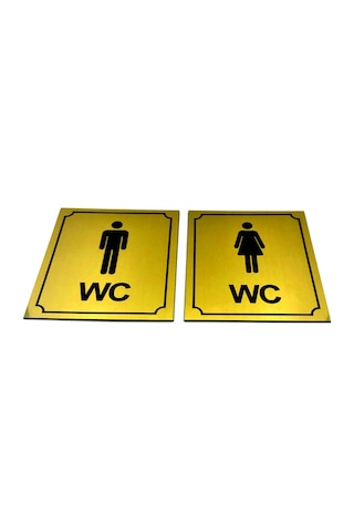 Wc Tuvalet Tabelası Bay Bayan Takım (2 Adet),10 Cm X 12 Cm