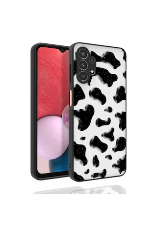 Samsung Uyumlu Galaxy A13 4g Kılıf Desenli Kamera Korumalı Parlak Zore Nora Kapak NO2