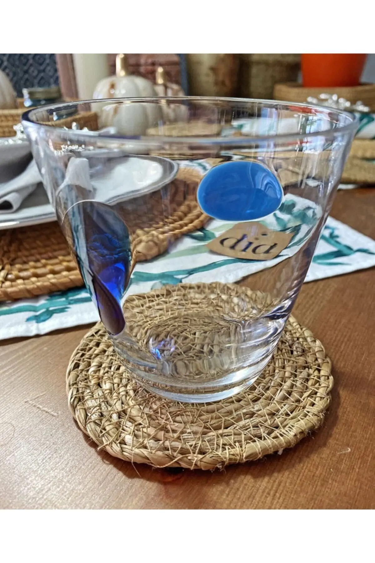 Nephele 6'lı Hasır Bardak Altlığı Seti Kahverengi