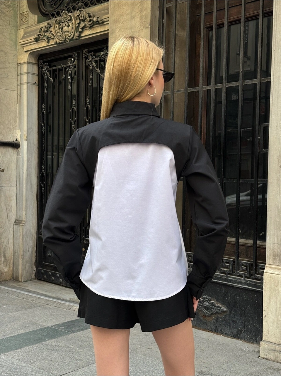 Mamayaga Kadın Tasarım Design İki Parça Şık Curve Tesettüre Uygun Büyük Beden %100 Cotton Uzun Kol Gömlek Beyaz