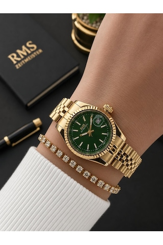Rms Romanson Vintage Mini Kasa Özel Kordon 2 Yıl Garantili 3 Atm Kadın Kol Saati+bileklik A2145.29 Sarı