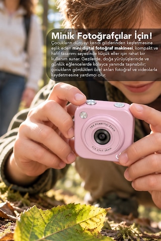 Mimtec Blm-108 Mini Cep Kamera - 2.01" Hd Ekran 1080p Flaşlı Dijital Video Fotoğraf Makinası Pembe