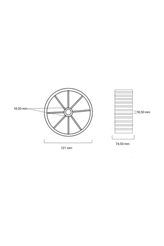 Tekne Römorku Yan Makara Takozu Şeffaf Elastomer - Kırmızı