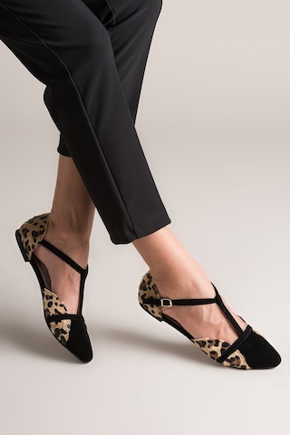 Fox Shoes Leopar/siyah Kadın Babet B726881802 LEOPAR Leopar