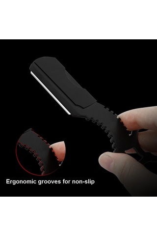 Sones Manuel Erkek Paslanmaz Çelik Halka Tıraş Bıçağı Bıçaksız Siyah