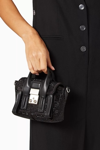 3.1 Phillip Lim Nano Pashli Kristal Çanta Saten, Taşlı, Çapraz Askılı Ve Şık Tasarım El Çantası 0 - Siyah